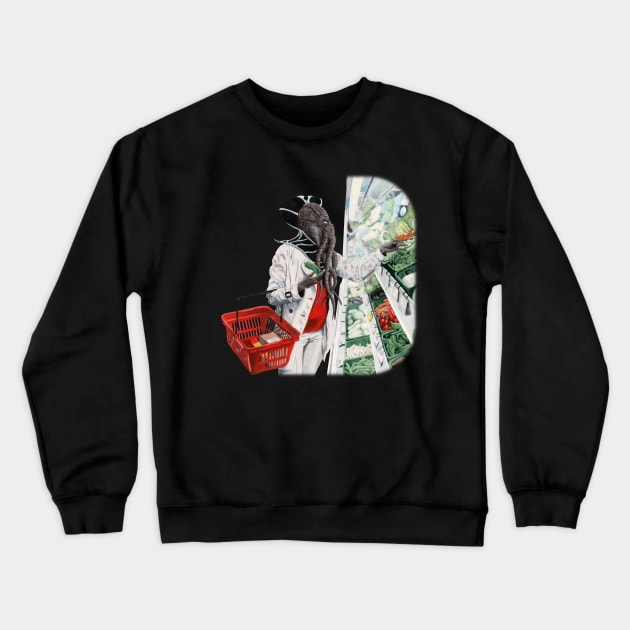 Mind Flayer Market Trip Fantasyarts Crewneck Sweatshirt by Helms Art Creations